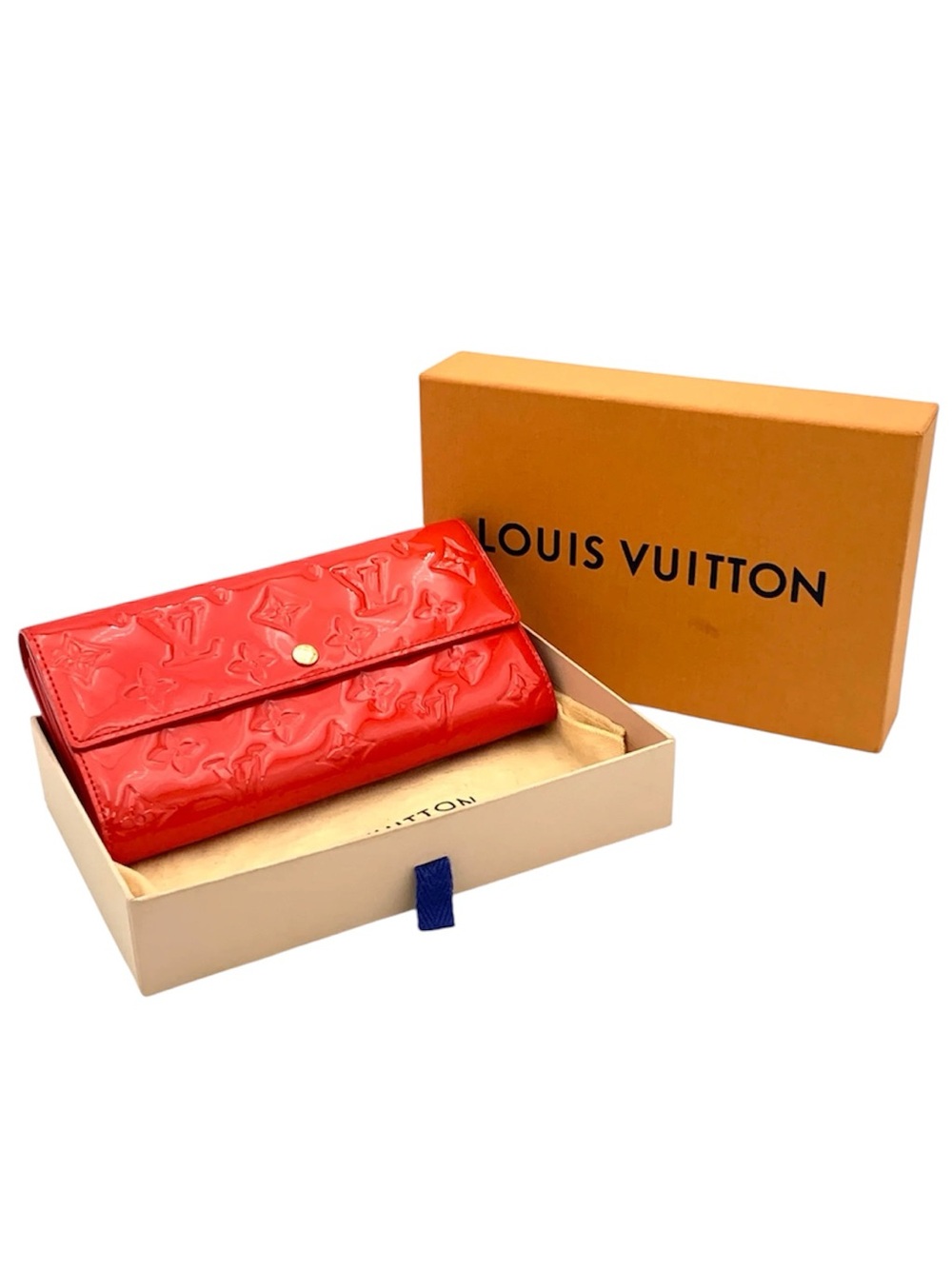Louis Vuitton Red Patent Monogram Continental Wallet